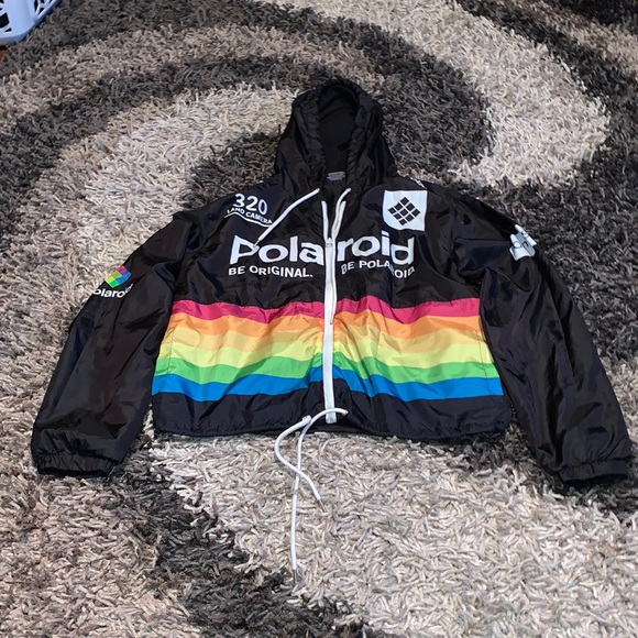 Polaroid Jackets \u0026 Coats | Polaroid Wind Breaker Size M Great Cond | Color: Black | Size: M | Chailatteiced's Closet